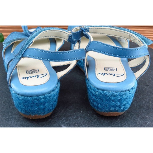 Clarks Youth Girls Shoes Size 1 M Blue Ankle Synthetic - Picture 5 of 7